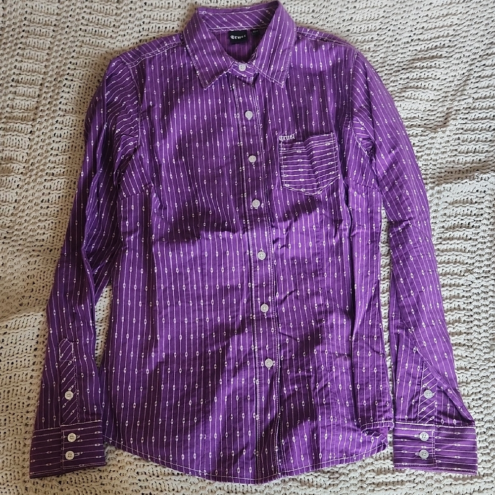 Cruel Girl M Western Shirt Purple
